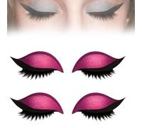 Lazy Eye Shadow Eyelash Patch, 2-in-1 Reusable Eyeshadow & Eyelash Makeup Stickers, Shadow & Eyeliner, 3D Electric-Eye Makeups for All Eyeshapes (pink)