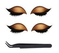 Lazy Eye Shadow Eyelash Patch, 2 Pairs Brown Lazy Eyelid Stickers With Tweezers, Reusable Eyeshadow Stickers for Easy Makeup Application at Home or on the Go