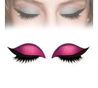 Lazy Eye Shadow Eyelash Patch, 3-in-1 Eye Makeup Stickers with False Lashes, Eyeshadow & Eyeliner, Self-Adhesive, Quick Makeup for Quick Makeup, Cuttable to Fit All Eyeshapes(Pink)