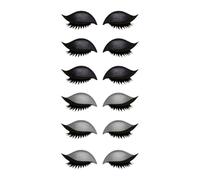 Lazy Eye Shadow Eyelash Patch, 3-in-1 Eyeshadow and Lash Sticker for Quick Makeup, Reusable Eyelash Patch for Beginners, Parties, Travel & Daily Use (H)