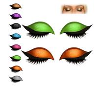 Lazy Eye Shadow Eyelash Patch, 3-in-1 Reusable Eye Makeup Stickers with False Lashes, Eyeshadow & Eyeliner, Colorful Beauty Fashion Eyelid Line Sticker, for All Eyes Shapes (#B*2)