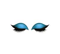 Lazy Eye Shadow Eyelash Patch, 3D Lazy Eye Shadow Eyelashes, 2-In-1 Reusable Eye Makeup Stickers With False Lashes & Shadow, Natural Eye Fake Lashes Makeups Tool For All Eye Types (Blue)