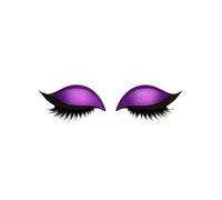 Lazy Eye Shadow Eyelash Patch, 3D Lazy Eye Shadow Eyelashes, 2-In-1 Reusable Eye Makeup Stickers With False Lashes & Shadow, Natural Eye Fake Lashes Makeups Tool For All Eye Types (Purple)