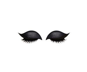 Lazy Eye Shadow Eyelash Patch, 3D Lazy Eye Shadow Eyelashes, 2-In-1 Reusable Eye Makeup Stickers With False Lashes & Shadow, Natural Eye Fake Lashes Makeups Tool For All Eye Types (Black)