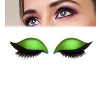 Lazy Eye Shadow Eyelash Patch, 3D Reusable Sticker Eyeshadow, 2-In-1 Self-Adhesive Reusable Eyelashes & Eyeliner Stickers, Natural Eye Fake Lashes for Women's Make Up (Green)