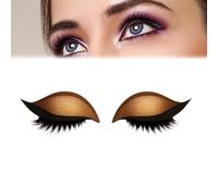 Lazy Eye Shadow Eyelash Patch, 3D Reusable Sticker Eyeshadow, 2-In-1 Self-Adhesive Reusable Eyelashes & Eyeliner Stickers, Natural Eye Fake Lashes for Women's Make Up (Brown)