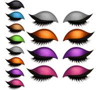 Lazy Eye Shadow Eyelash Patch, 4/8 Pairs Eyeshadow Eyelashes Makeup Stickers, 2-in-1 Reusable Eye Makeup Stickers with False Lashes & Shadow, Natural Eye Fake Lashes for Women's Make Up (Set 2)
