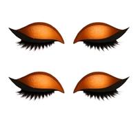 Lazy Eye Shadow Eyelash Patch, Eye Shadow Eyelashes Make-Up Stickers, Lazy Eyelash Stickers, 2-In-1 Reusable Eye Makeup Stickers, To Create The Perfect Eye Makeup in A Snap (Orange)