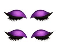 Lazy Eye Shadow Eyelash Patch, Eye Shadow Eyelashes Make-Up Stickers, Lazy Eyelash Stickers, 2-In-1 Reusable Eye Makeup Stickers, To Create The Perfect Eye Makeup in A Snap (Purple)