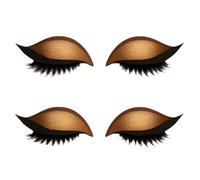 Lazy Eye Shadow Eyelash Patch, Eye Shadow Eyelashes Make-Up Stickers, Lazy Eyelash Stickers, 2-In-1 Reusable Eye Makeup Stickers, To Create The Perfect Eye Makeup in A Snap (Gold)