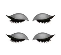 Lazy Eye Shadow Eyelash Patch, Eye Shadow Eyelashes Make-Up Stickers, Lazy Eyelash Stickers, 2-In-1 Reusable Eye Makeup Stickers, To Create The Perfect Eye Makeup in A Snap (Silver)