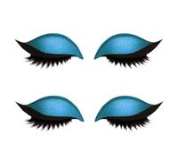 Lazy Eye Shadow Eyelash Patch, Eye Shadow Eyelashes Make-Up Stickers, Lazy Eyelash Stickers, 2-In-1 Reusable Eye Makeup Stickers, To Create The Perfect Eye Makeup in A Snap (Blue)