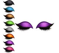 Lazy Eye Shadow Eyelash Patch, Eyeshadow Eyelashes Makeup Stickers, 2-in-1 Reusable Eye Makeup Stickers with False Lashes & Shadow, Eye Fake Lashes Makeups Stencils for All Eye Shapes (Purple, 1pair)