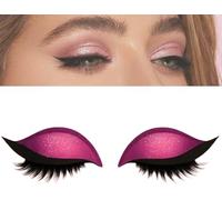 Lazy-Eye Shadow Eyelash Patch, Eyeshadow Eyelashes Makeup Stickers,2-in-1 Reusable Eye Makeup Stickers with False Lashes & Shadow, Makeups Stencils Sticker for All Eye Shapes (pink)