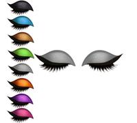 Lazy Eye Shadow Eyelash Patch, Eyeshadow Eyelashes Makeup Stickers, 2-in-1 Reusable Eye Makeup Stickers with False Lashes & Shadow, Eye Fake Lashes Makeups Stencils for All Eye Shapes (Gray, 1pair)