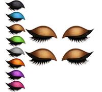 Lazy Eye Shadow Eyelash Patch, Eyeshadow Eyelashes Makeup Stickers, 2-in-1 Reusable Eye Makeup Stickers with False Lashes & Shadow, Eye Fake Lashes Makeups Stencils for All Eye Shapes (Brown, 2pair)