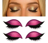 Lazy Eye Shadow Eyelash Patch,Eyeshadow Eyelashes Makeup Stickers,2 In1 Reusable Eyelid And Eyelash Stickers,Eyelid Line Sticker Tool,Lazy Makeup Tool,3D Reusable Sticker Eyeshadow (#A)
