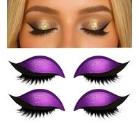 Lazy Eye Shadow Eyelash Patch,Eyeshadow Eyelashes Makeup Stickers,2 In1 Reusable Eyelid And Eyelash Stickers,Eyelid Line Sticker Tool,Lazy Makeup Tool,3D Reusable Sticker Eyeshadow (#C)