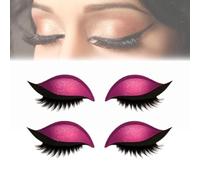 Lazy Eye Shadow Eyelash Patch, Eyeshadow Tape, 2-in-1 Reusable Eyeshadow and Eyelash Stickers for Eyes, Lazy Makeup Tool, Natural Eye Fake Lashes for Women's Make Up (Pink)