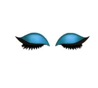 Lazy Eye Shadow Eyelash Patch, Lash Sticker 2-in-1 Reusable Eyeshadow & Eyelash Makeup Stickers, for All Eye Shapes, 3D Natural Sticker with False Lashes & Shadow (Blue)