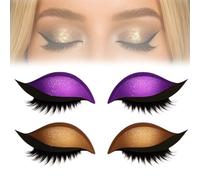 Lazy Eye Shadow Eyelash Patch, Lazy Eyelash Stickers, Eyeshadow Eyelashes Makeup Stickers, 3 In1 Reusable Eye Makeup Stickers, Natural Eye Fake Lashes for Women's Make Up (A+C)