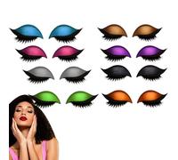 Lazy Eye Shadow Eyelash Patch - Lazy Eyelash Stickers with False Lashes & Shadow, Waterproof & Proof & Reusable for All Eye,1 Second Quick Makeup Application-You Can Have a 3D Electric Eye's (8Pcs)