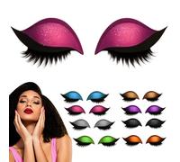 Lazy Eye Shadow Eyelash Patch - Lazy Eyelash Stickers with False Lashes & Shadow, Waterproof & Proof & Reusable for All Eye,1 Second Quick Makeup Application-You Can Have a 3D Electric Eye's (Pink)