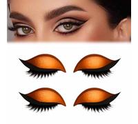 Lazy Eye Shadow Eyelash Patch, Lazy Eyeshadow Eyelash Patch,2-In-1 Lashes & Shadow Reusable Eye Makeup Stickers, Natural Eyes Fake Lashes For All Eyeshapes (2PCS-E)