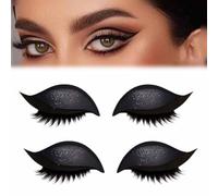 Lazy Eye Shadow Eyelash Patch, Lazy Eyeshadow Eyelash Patch,2-In-1 Lashes & Shadow Reusable Eye Makeup Stickers, Natural Eyes Fake Lashes For All Eyeshapes (2PCS -B)