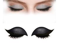 Lazy Eye Shadow Eyelash Patch,Lazy Eyeshadow Eyelash Patch,Eye Shadow Eyelashes Makeup Stickers,2-in-1 Reusable Eyeshadow & Eyelashes Makeup Stickers,Adhesive Eyeliner EyelashMakeup Sticker (D)