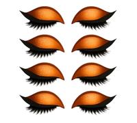 Lazy Eyeshadow Eyelash Patch, Eyeshadow and Eyelash Patch 2-in-1 Reusable Eye Makeup Stickers with False Lashes, Waterproof & No Glue Needed for Instant Wear