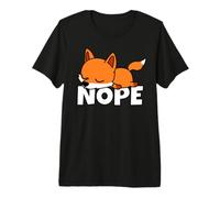 Lazy Fox Nope Not Today Cute Sleeping Red Fox Lover Premium T-Shirt