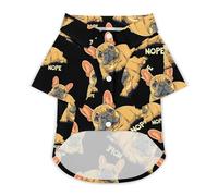 Lazy French Bulldog Dog Shirt for Dogs & Cats Breathable Short Sleeve Pet T-Shirt Lightweight Dog Summer Tops XS