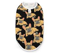 Lazy French Bulldog Dog Shirt for Dogs & Cats Soft Breathable Pet Vest T Shirt Lightweight Dog Tank Top 2XL