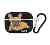 Lazy French Bulldog Headphone & Earphone Cases Compatible with Airpod Pro Scratch-Resistant PC Protective Cover with Keychain White-style-18