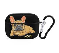 Lazy French Bulldog Headphone & Earphone Cases Compatible with Airpod Pro Scratch-Resistant PC Protective Cover with Keychain Black-style-18