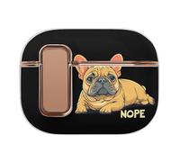 Lazy French Bulldog Headphone & Earphone Cases Compatible with Airpod Pro Scratch-Resistant PC Protective Cover with Secure Buckle
