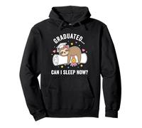 Lazy Girl Graduation Sloth Coquette Bow High School College Pullover Hoodie