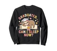 Lazy Girl Graduation Sloth Coquette Bow High School College Sweatshirt