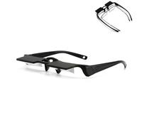 Lazy Glasses for Reading & Watching TV in Bed, Prism Reading Glasses 90° Vision Prism Glasses Lightweight Comfort for Lying Down Posture (Black)