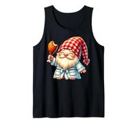 Lazy Grandpa Gnome In Bathrobe For Grilling Dad Funny Summer Tank Top