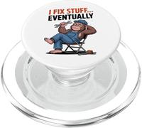 Lazy Greasemonkey Funny Gorilla Mechanic for Husband PopSockets PopGrip for MagSafe