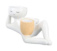Lazy Guy Planter, Lazy Pot, Pot Creative Breathable Synthetic Flower Pot for Desktop Ornament Decoration