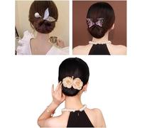 Lazy Hair Curler Bun Maker - Ins Style Elegant Lazy Hair Curler Pin for Women Girls, Magic Hair Bun Maker, Flower Butterfly Sparkling Crystal Hair Curler Band for DIY Hair Styling Accessories