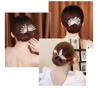 Lazy Hair Curler Bun Maker - Ins Style Elegant Lazy Hair Curler Pin for Women Girls, Magic Hair Bun Maker, Flower Butterfly Sparkling Crystal Hair Curler Band for DIY Hair Styling Accessories