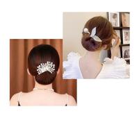 Lazy Hair Curler Bun Maker - Ins Style Elegant Lazy Hair Curler Pin for Women Girls, Magic Hair Bun Maker, Flower Butterfly Sparkling Crystal Hair Curler Band for DIY Hair Styling Accessories