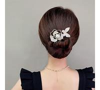 Lazy Hair Curler Bun Maker - Ins Style Elegant Lazy Hair Curler Pin for Women Girls, Magic Hair Bun Maker, Flower Butterfly Sparkling Crystal Hair Curler Band for DIY Hair Styling Accessories