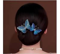 Lazy Hair Curler Bun Maker - Ins Style Elegant Lazy Hair Curler Pin for Women Girls, Magic Hair Bun Maker, Flower Butterfly Sparkling Crystal Hair Curler Band for DIY Hair Styling Accessories
