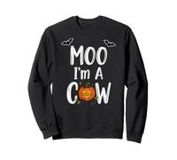 Lazy Halloween Costume Humor Moo I'm A Cow Jack O Lantern Sweatshirt