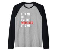 Lazy Halloween Costume It's Me Hi I'm The Warlock Raglan Baseball Tee